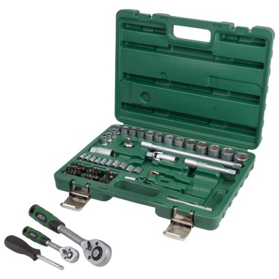 Набор насадок торцевых и бит 1/4", 1/2" 72шт GRAD 6004245