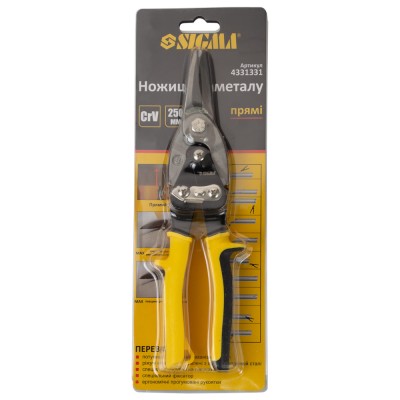 Ножиці по металу прямі 250мм SIGMA 4331331