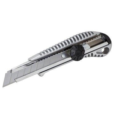 Нож строительный металлический корпус лезвие 18мм винтовой замок SIGMA 8211031