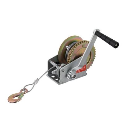 Лебедка рычажная барабанная стальной трос тяговое усилие 450 кг Intertool GT1454