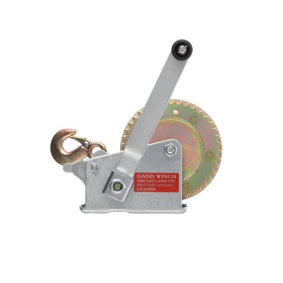 Лебедка рычажная барабанная стальной трос тяговое усилие 450 кг Intertool GT1454