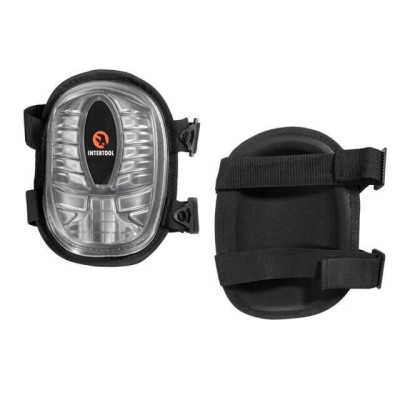 Наколенники защитные, противоскользящие накладки из ПВХ, ткань 600D, гелевые подушки, неопреновые ремни Intertool SP-0052