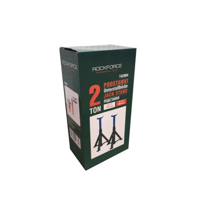 Подставка ремонтная складная с упорными пятками 2т (h min 210мм, h max 400мм) (к-т 2шт) ROCKFORCE RF-T42004(NEW)