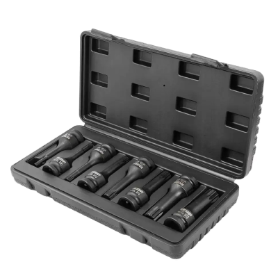 Набор головок-бит SPLINE ударных 8 предметов,1/2"(M5, M6, M8, M10, M12, M14, M16, M18), в кейсе FORCEKRAFT FK-40811MPB