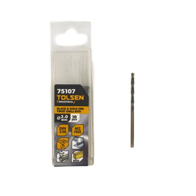 Свердло по металу 2 мм 10 шт Профі Tolsen 75107
