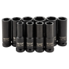Набір головок ударних глибоких 1/2", 6гр., 10 предметів (10,12-15,17,19,21,22,24), в металевому кейсі Forsage F-4107-5MPB