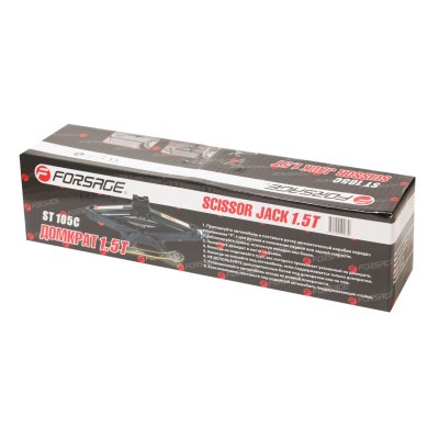 Домкрат механічний (ромб) 1.5т ST-105С з тріскоточковою ручкою (h min 104мм, h max 385мм) Forsage F-ST-105С .King