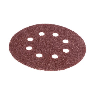 Круг наждачный самоклеющийся 125мм с отверстиями, бумага класс С, плотность 140 г/м2, К36, уп. 5ед Intertool BT-0582