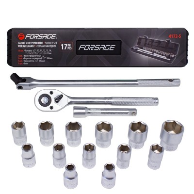 Набір інструментів 17пр1/2" (6гр) (10-27мм) Forsage F-4172-5