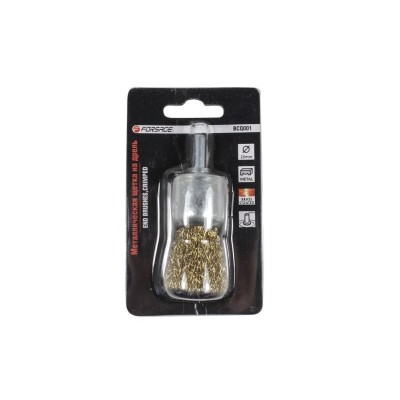 Кордщетка с хвостовиком для дрели 25мм Forsage F-BCQ001