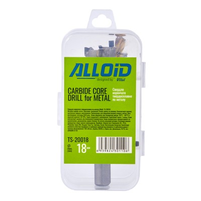 Свердло корончате твердосплавне по металу 18мм Alloid TS-20018