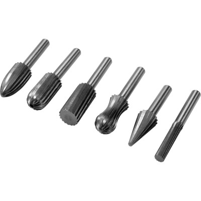 Набор фрез разной формы по металлу YATO со шпинделем 6 мм 6 шт YT-61711