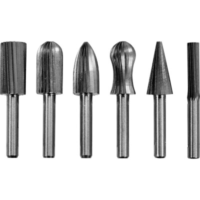 Набор фрез разной формы по металлу YATO со шпинделем 6 мм 6 шт YT-61711