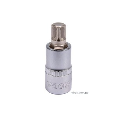 Головка торцевая к квадрату 1/2 YATO с насадкой SPLINE M12, L=55мм YT-04344