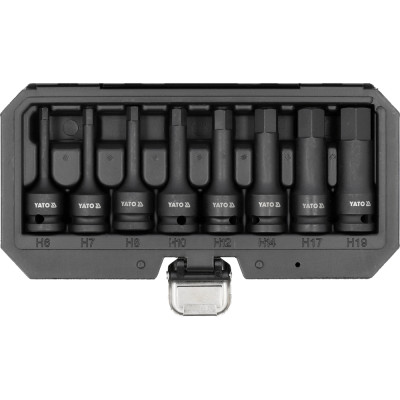 Набор насадок отверточных ударных YATO HEX 1/2" H5-19 8 шт YT-1066