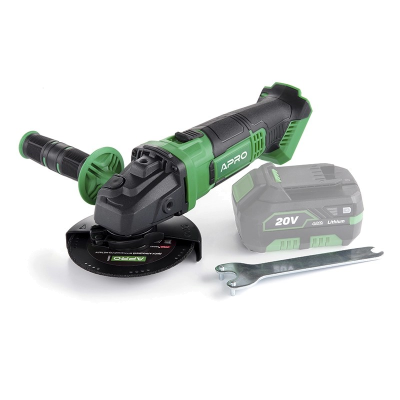Шлифмашина аккумуляторная угловая APRO 20AGS, 20В, O125, без АКБ, без ЗУ 895103