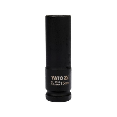 Головка торцевая ударная шестигранная YATO 1/2" М15 х 78 мм YT-1035