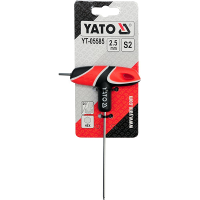 Ключ шестигранний Т-подібний з кулею Yato HEX 5 х 140 мм YT-05590