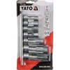 Головки торцевые открытые для лямбда-зондов и датчиков Yato 3/8" и 1/2" М10-19 CrV 7 шт YT-17508