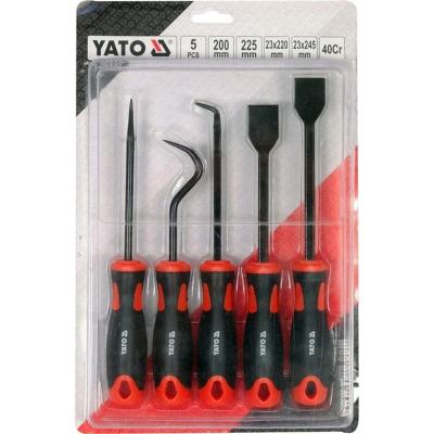 Набір гачків з ручкою Yato l= 225-240 мм, компл. 5 шт YT-08422