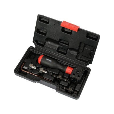 Прес ручний з обладнанням Yato для вальцювання гальмівних трубок Ø= 4,75, 6,35 мм, компл. 6 елем. YT-06086