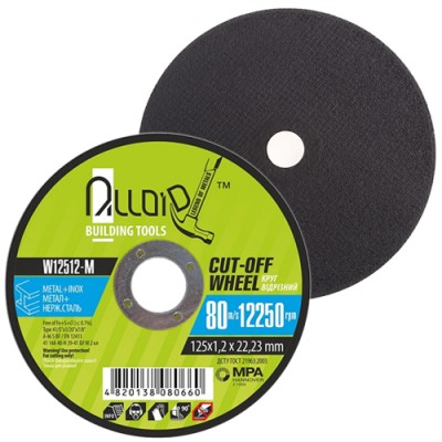 Круг отрезной по металлу Alloid 41 14А 125*1,2*22,23мм W12512-M
