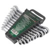 Ключи комбинированные трещоточные (8, 10, 12-19мм), набор 10пр. Rockforce RF-51102