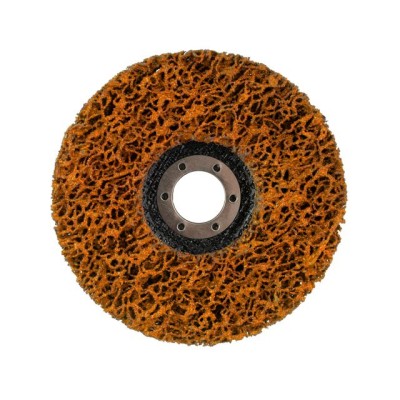 Диск зачистной из вспененного абразива оранжевый 125*22,2*13 мм, P46, T27 Intertool BT-0605