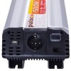 Перетворювач напруги PULSO IMU-520 12V-220V/500W/USB-5VDC2.0A мод.хвиля/клеми (IMU-520)