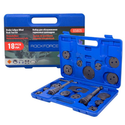 Набор инструментов для обслуживания тормозных цилиндров 18пр. (право/левый привод), в кейсе Rockforce RF-65805 (Euro)