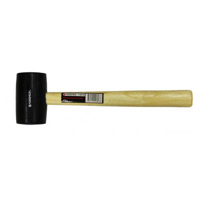 Киянка гумова з дерев'яною ручкою (340г, Ø45мм) Forsage F-1803120