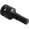 1/2" Головка-бита шестигранная HEX цельная, ударная 10 мм, L=60 мм FORCE 24406010