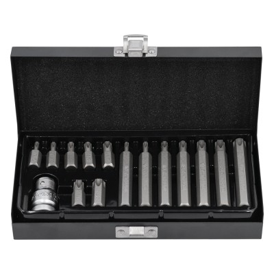 Набір викруткових насадок YATO ТОRХ T20-50 з перехідником 1/2" 15 шт YT-0411