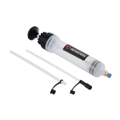 Шприц для технических жидкостей 200мл 2 насадки Intertool AT-3071