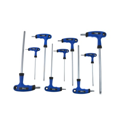 Набор Т-образных ключей TORX (пластиковая ручка) 9 единиц GEKO G30587