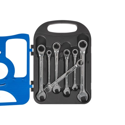 Набір ключів з тріскачкою 7ел 8-19мм (8,10,12,13,14,17,19) GEKO G10340