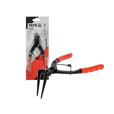 Съемник стопорных колец тормозного суппорта 90º, длина губок 55 мм, 190 мм YATO YT-06561