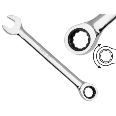 Ключ рожково-накидной с трещоткой CRV 6мм YATO YT-01906