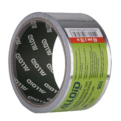 Скотч алюминиевый 48мм х 10м, 50мкм Alloid АT-904810
