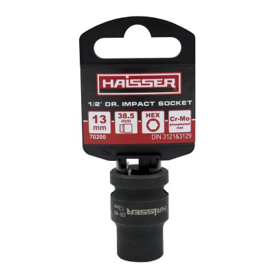 Головка ударная шестигранная 1/2" 13x38.5мм Haisser 70200 (117555)