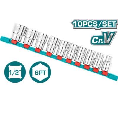 Набір торцевих головок 1/2" 10 - 24мм TOTAL THT121101﻿﻿