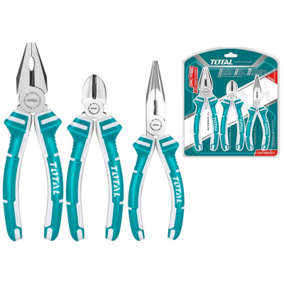 Набір плоскогубців, довгогубців, бокорізів 3 шт TOTAL THT1K0301