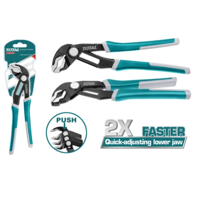 Кліщі переставні з кнопкою фіксації 250мм TOTAL THTJ381006
