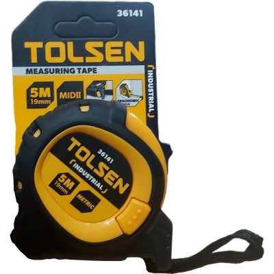 Рулетка 5 м х 19 мм пластик гума Tolsen 36141