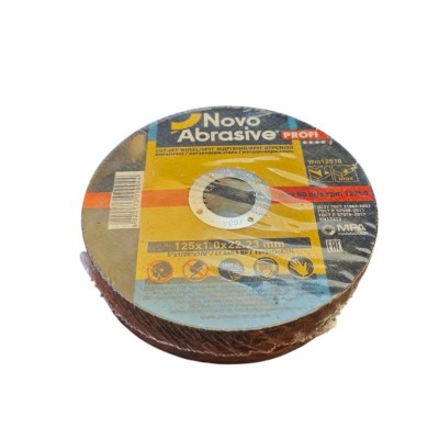Круг отрезной по металлу NOVOABRASIVE Profi 125 x 1.0 x 22.23 WM12510
