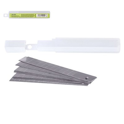 Лезвия сегментные 9 мм, пластиковый пенал 10шт Alloid HP-0905