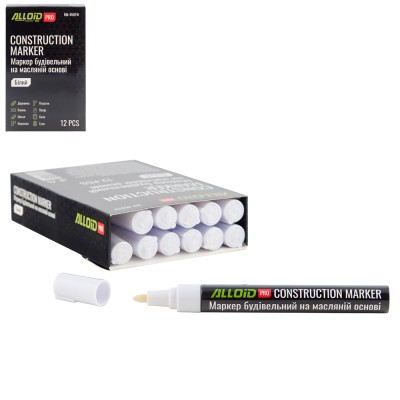 Маркер строительный белый Alloid Pro BM-4501W