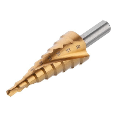 Свердло ступінчасте по металі, спіральне, 4-20 мм Intertool SD-5834