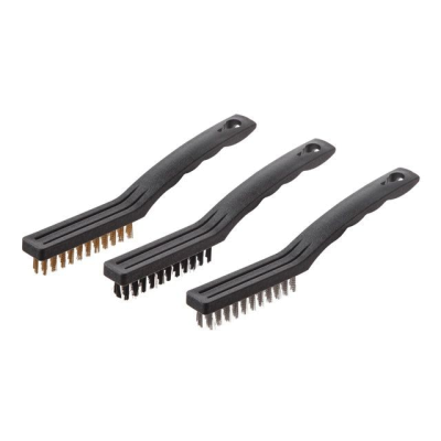 Набор щеток ручных, 215 мм, 3 ед. (сталь, латунь, нейлон) Intertool BT-0005