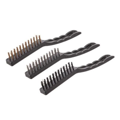 Набор щеток ручных, 215 мм, 3 ед. (сталь, латунь, нейлон) Intertool BT-0005